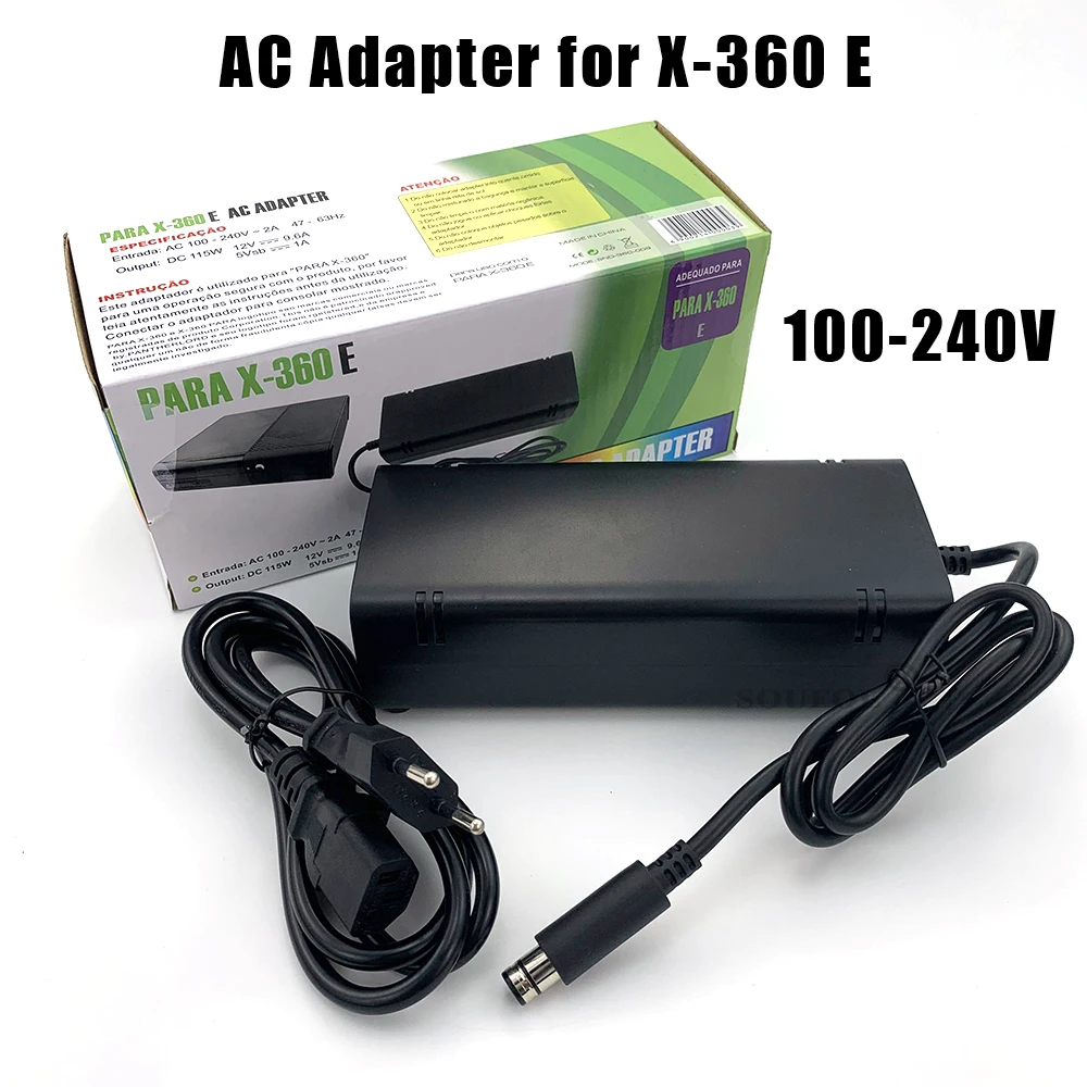 Gaming Console Xbox 360 - Adaptateur secteur 12V prise US/EU/UK, cordon