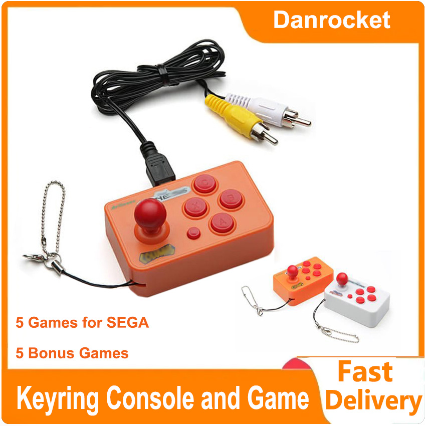 Gaming Console Keychain - Mini Joystick d'arcade avec 10 jeux