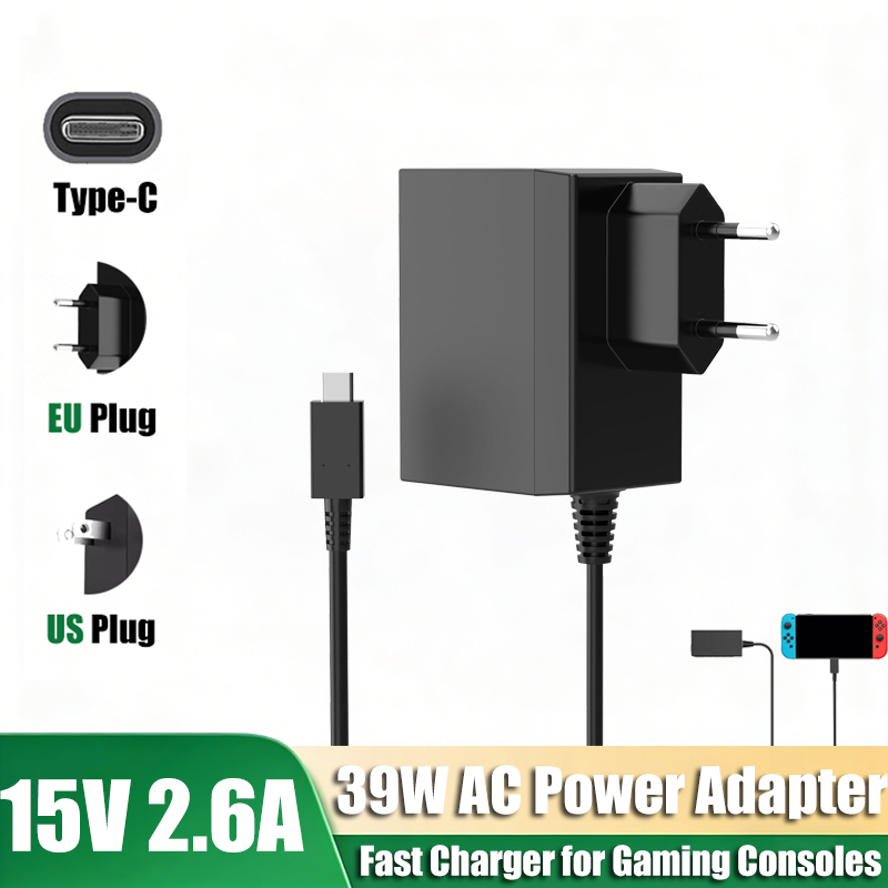 Gaming Console Type - Chargeur type-c AC 100-240V, 15V, 2,6a,