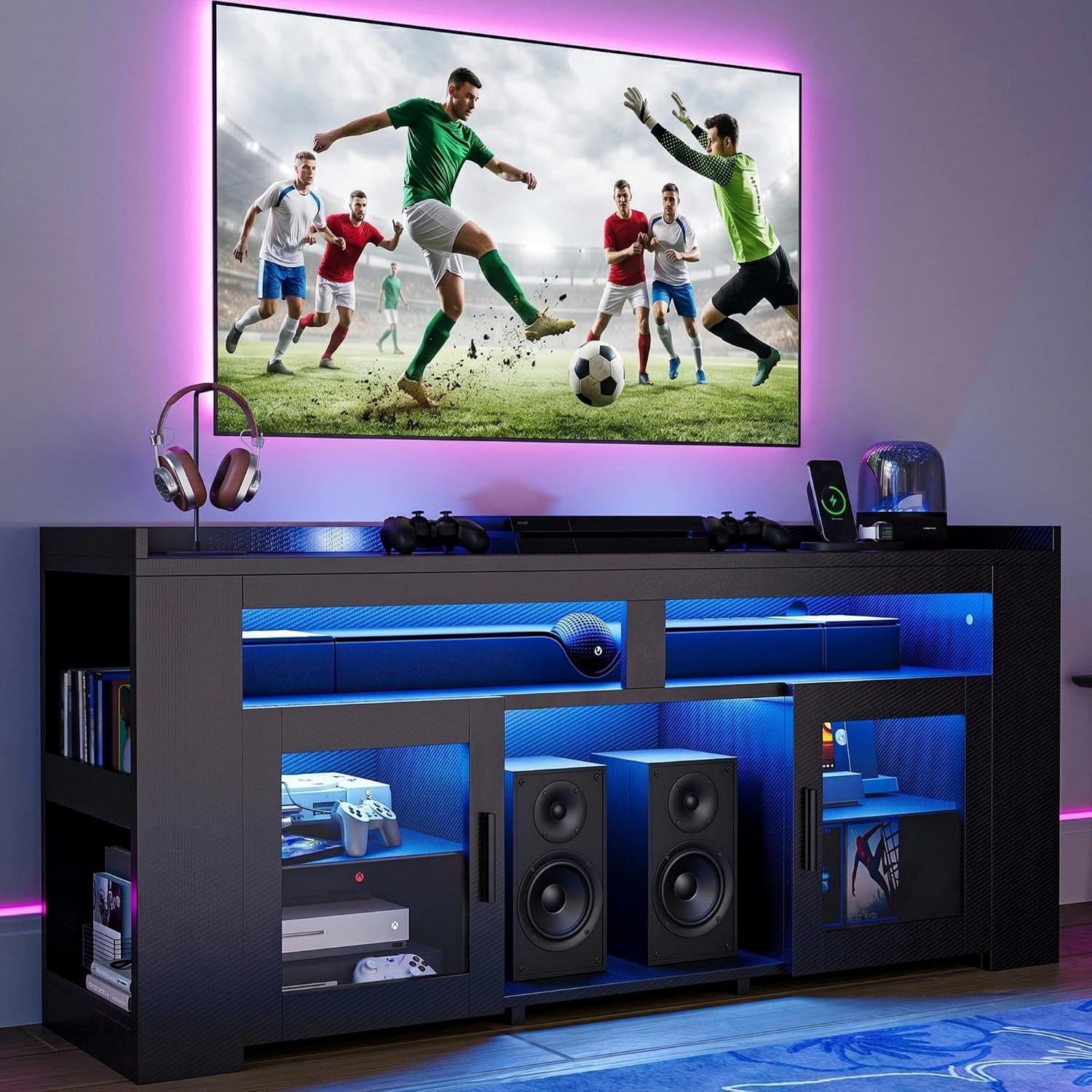 Gaming Console Room - Meuble TV avec station de charge