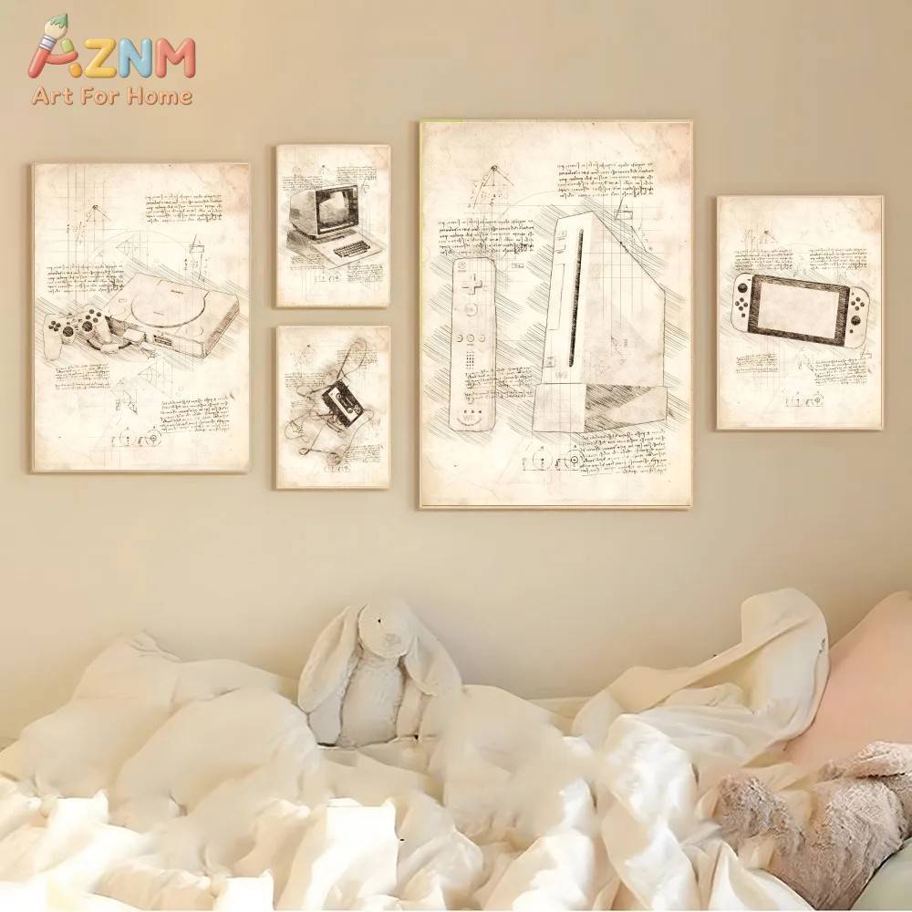 Gaming Console Room - Affiches murales sur toile AZNM :