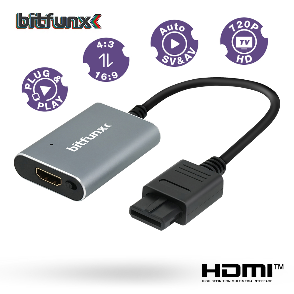 Gaming Console All In One - Bitfunx 720P HDMI ™ Adaptateur s-vidéo
