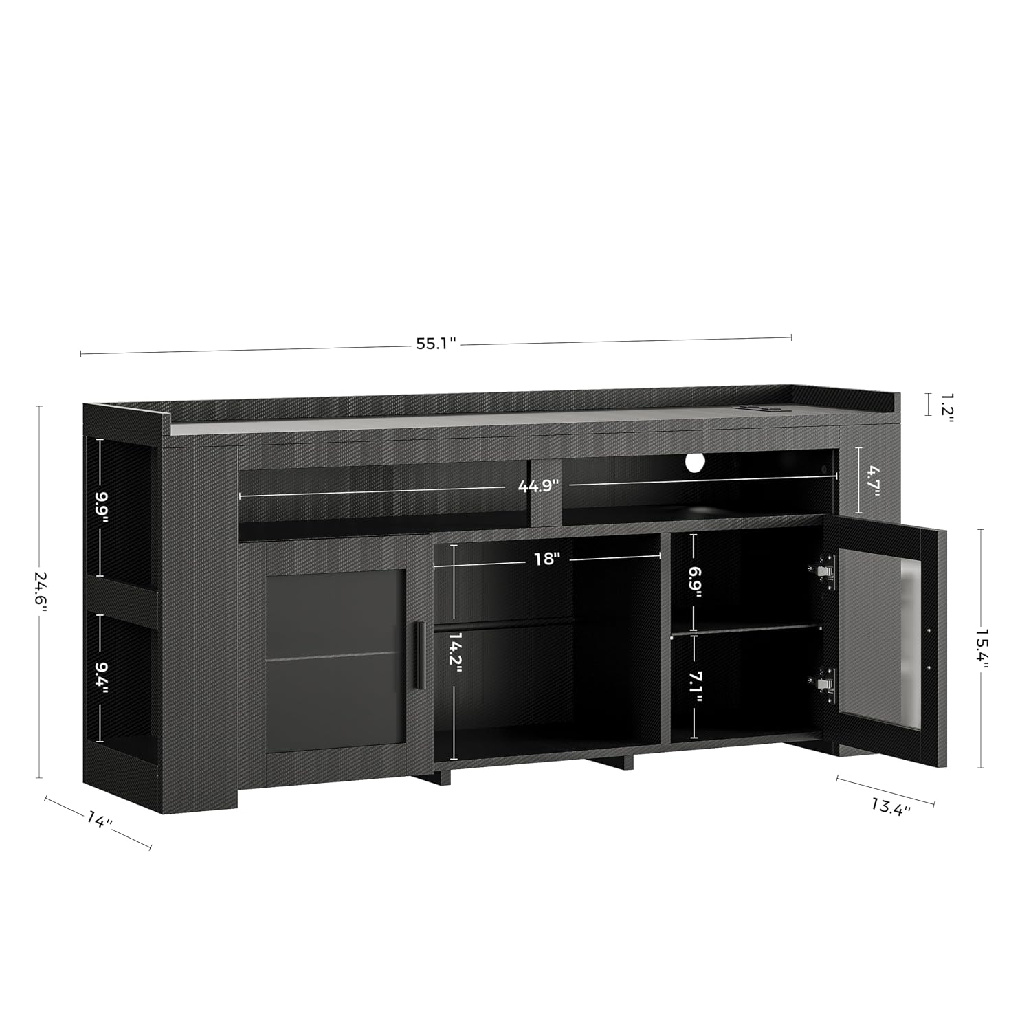 Meuble TV avec station de char - Gaming Console Room avis et prix