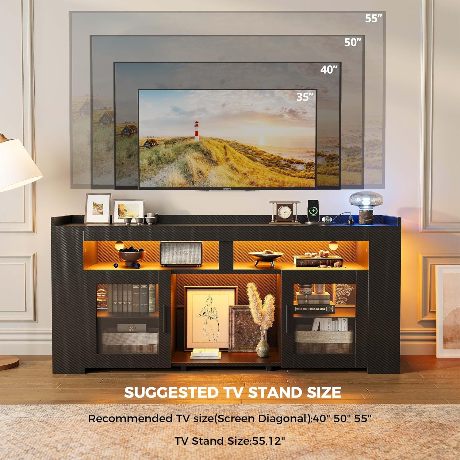 Meuble TV avec station de char - Gaming Console Room avis et prix